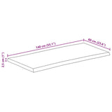 Table Top 140x60x2.5 cm Live Edge Solid Wood Mango 370769