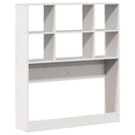 ZNTS Bookcase Bed without Mattress White 75x190 cm Small Single Solid Wood Pine 3321793