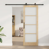 Sliding Door ORKDAL Natural and Black 78 x 211 cm 3332021