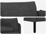 2-Seater Sofa Black 188 x 81 x 89 cm Faux Leather 42048625