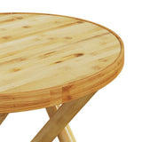 Bistro Set Natural Bamboo Bamboo Compact Foldable Bistro Set 3278533