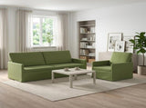 Sofa Set 2 pcs Light Green Velvet 3433219