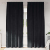 Blackout Curtains 2 pcs Black 140 x 225 cm Velvet 4107170