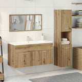 3 Piece Bathroom Furniture Set Artisan Oak Engineered Wood 3328592