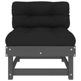 Middle Sofa Grey Middle Sofa with Black Cushion 825431
