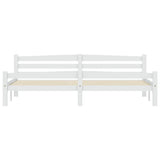 Bed Frame without Mattress White Solid Pinewood 200x200 cm 322074