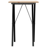 Dining Table X-Frame 50x50x75 cm Solid Wood Pine and Steel 3282691