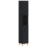 3 Piece Bathroom Cabinet Set DELFT Black Engineered Wood 3417460