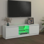 ZNTS TV Cabinet with LED Lights White 120x30x35.5 cm 804283