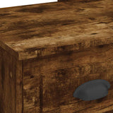 Dressing Table with LED Lights Smoked Oak 90x42x132.5 cm 834975