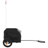 Pet Bike Trailer Grey and Black Oxford Fabric and Iron 93825