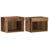 TV Cabinet Set 2 pcs Old Wood 40 x 30 x 30 cm Engineered Wood 863099
