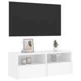 TV Wall Cabinet White 80x30x30 cm Engineered Wood 836868
