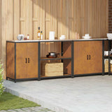 Kitchen Storage Set HATTEM 3 pcs Rusty Steel 3392679