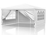 3 x 3m Four Sides Portable Home Use Waterproof Tent with Spiral Tubes White 62196813