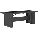 9 Piece Garden Dining Set with Cushions Black Poly Rattan 3095258