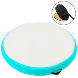 Inflatable Gymnastic Mat with Pump 100x100x20 cm PVC Green 92711