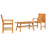 Garden Lounge Set 3 pcs Brown Solid Acacia Wood 3154131
