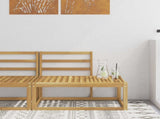 Outdoor End Sofa White 91 x 63 x 73 cm Solid Acacia Wood 901477
