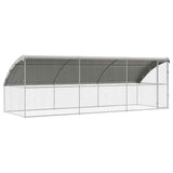 Dog Kennel 3 pcs Silver 6 x 2 x 2 m Galvanised steel 3368329