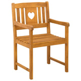 Garden Chairs 2 pcs Natural Solid Acacia Wood 42028088