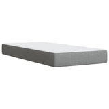 Box Spring Bed with Mattress Light Grey 90x200 cm Fabric 3285778
