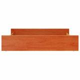 Bed Drawers 2 pcs Wax Brown Solid Wood Pine 847169
