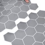 Hexagon Tile 20 pcs Grey 30 x 30 cm Polyurethane and PET 42046229