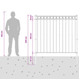 Fence Element ASSEN Grey 170 x 200 cm Steel 42003911