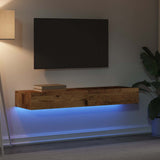 TV Cabinets with LED Lights 2 pcs Old Wood 60x35x15.5 cm 856344