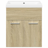 2 Piece Bathroom Furniture Set Sonoma Oak Engineered Wood 3324982