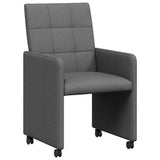 Dining Chairs with Wheels 2 pcs Dark grey 58 x 65 x 94 cm 42017830