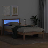 Bed Frame with Headboard Brown 90 x 190 cm Solid Pine Wood 872842