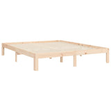 Bed Frame without Mattress King Size Solid Wood Pine 3193601