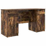 Desk with Drawer Smoked oak 140 x 49 x 76 cm Engineered wood 3328511