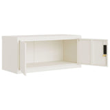 File Cabinet White 90x40x220 cm Steel 3188314