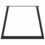 Dining Table Legs V-Shape 3 pcs Black 100x cm Steel 4012596