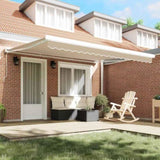 Retractable Awning Beige 400 x 300 cm Fabric and Metal 3330619