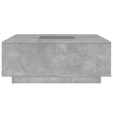 ZNTS Coffee Table with Infinity LED Concrete Grey 100x100x40 cm 3284045