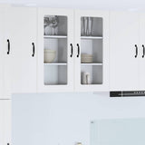 Wall Glass Cabinet PORTO 2 pcs White 40 x 31 x 80 cm 885336