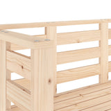 Garden Bench Natural Wood Solid pine wood Standard Durable 825135