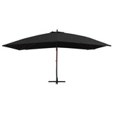 Garden Parasol Black Polyester Large UV-resistant materials 47122