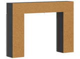 Fireplace Surround Black 102 x 18 x 100.5 cm Engineered Wood 8006607