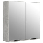 ZNTS 3 Piece Bathroom Cabinet Set Concrete Grey Engineered Wood 3115871