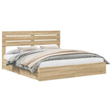 Storage Bed with Drawer Sonoma Oak 180 x 200 cm Engineered Wood 3411550