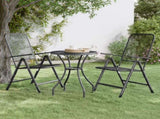 Folding Garden Chair Set of 2 Anthracite 317340