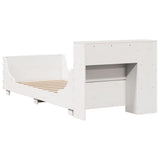 Bed Frame without Mattress White 100x200 cm Solid Wood Pine 3323783