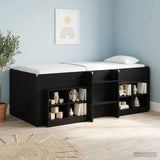 Kids'High Bed Frame 2 pcs Black Oak 98.5 x 200 cm 3422564