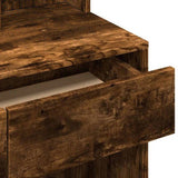 Dressing Table with Mirror Smoked Oak 80x41x144.5 cm 848175