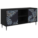 TV Cabinet DOKKUM 102 x 33 x 51 cm Black Oak Engineered Wood 8007057